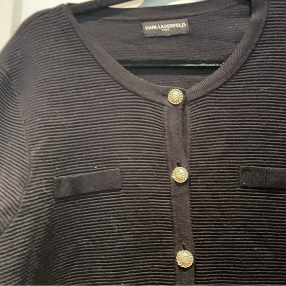 NWOT Karl Lagerfeld Classic Jacket with Bow Detailing - Picture 3 of 8